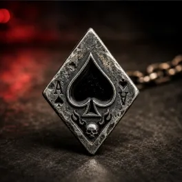Ace of Spades Biker Pin With a Dark Metal Finish Ace of Spades Biker Pin With a Dark Metal Finish