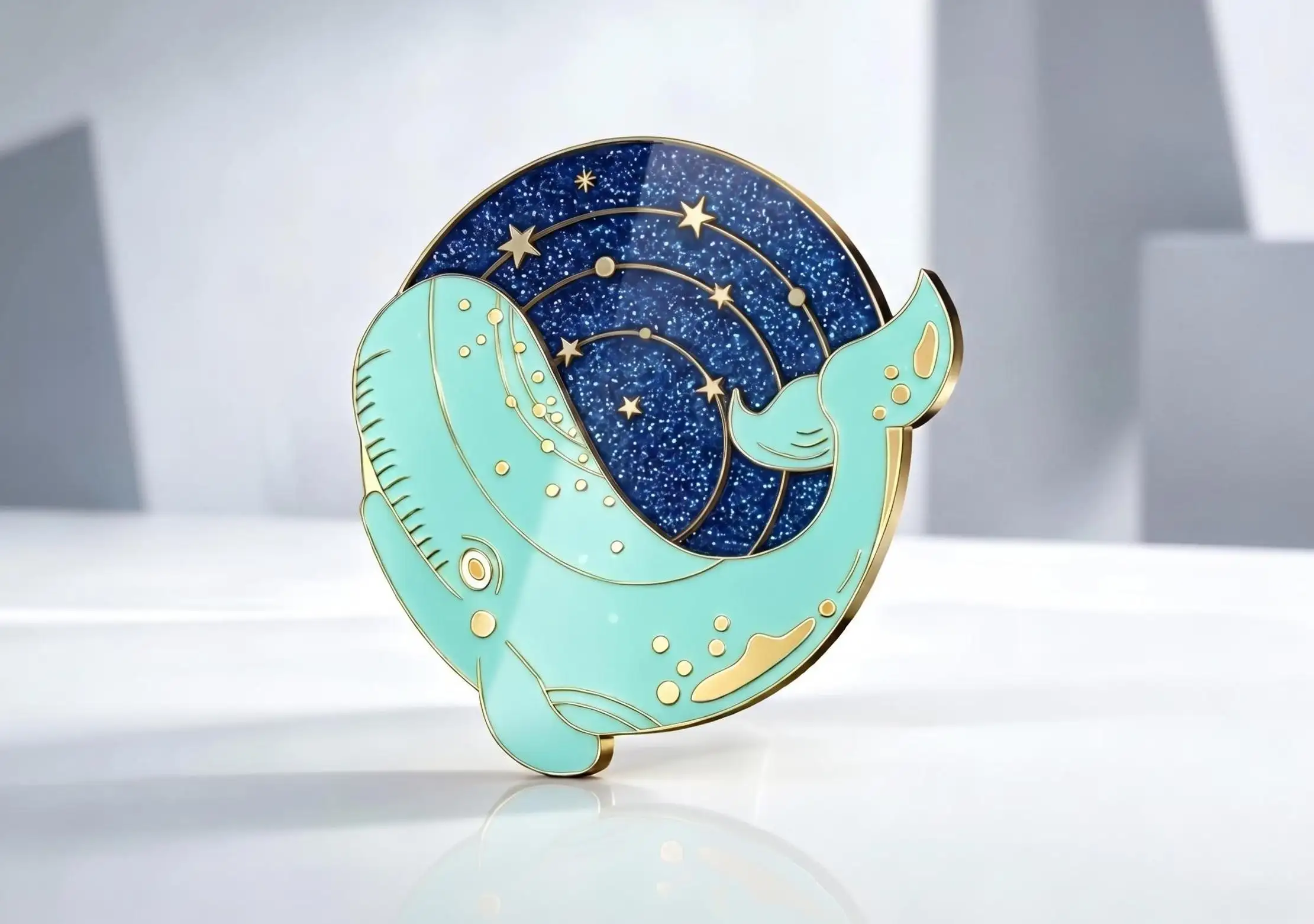Transparent Glitter Pins With a Layered Effect Transparent Glitter Pins With a Layered Effect