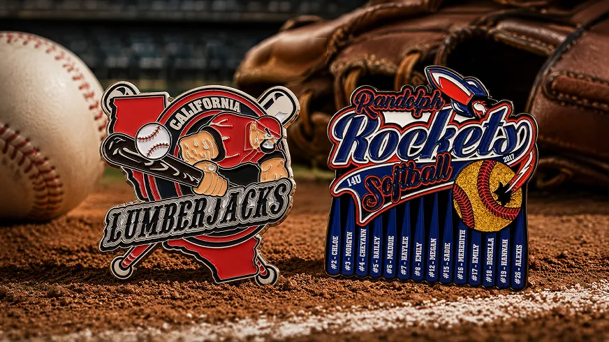 Custom trading pins for baseball teams and collectors