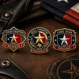 Custom Biker Pins for Different Club Member Roles Custom Biker Pins for Different Club Member Roles