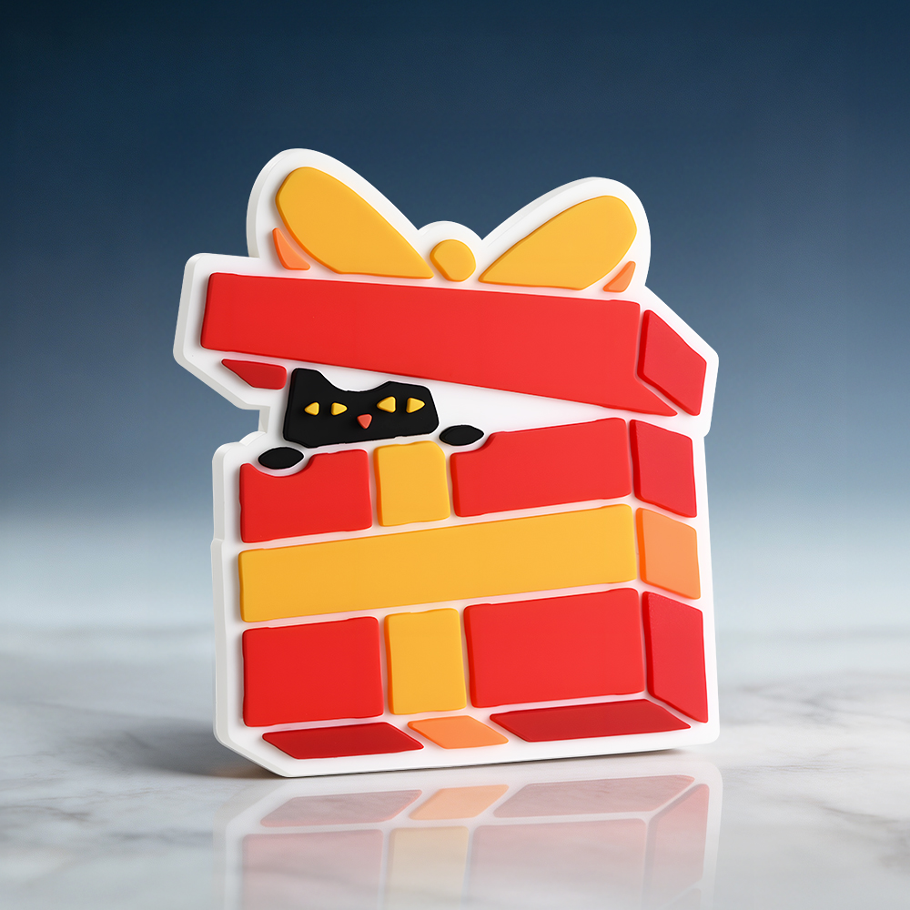 Gift Box Cat PVC Pins