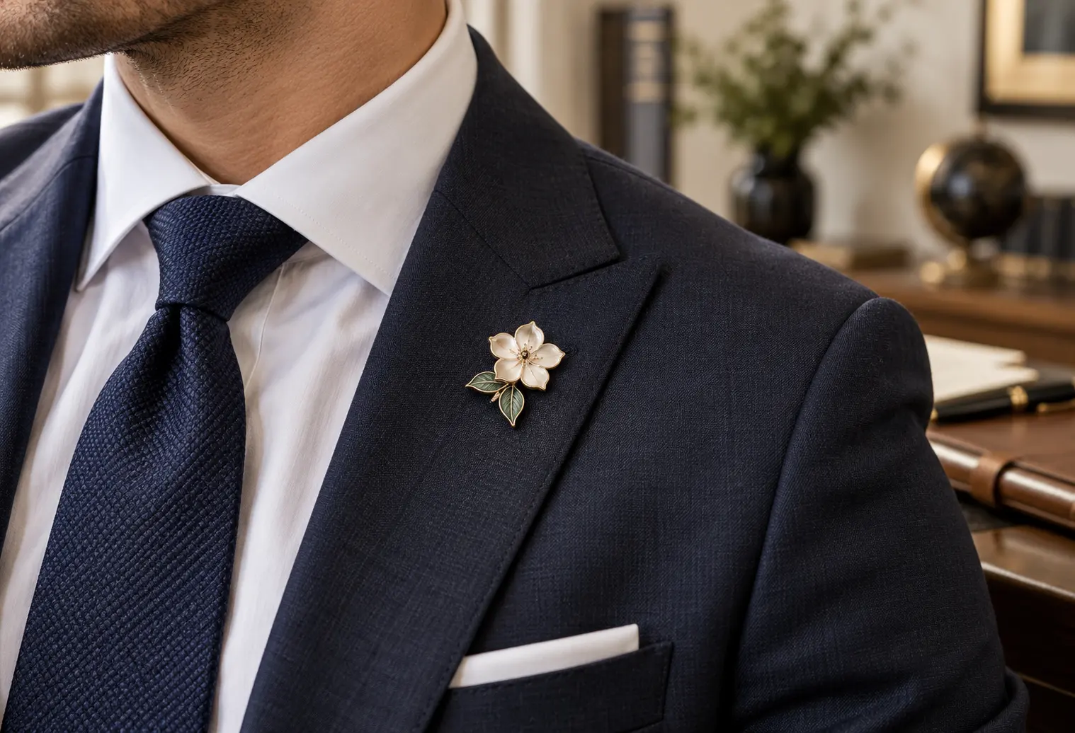 Flower Lapel Pin for Formal Suits and Workwear Flower Lapel Pin for Formal Suits and Workwear