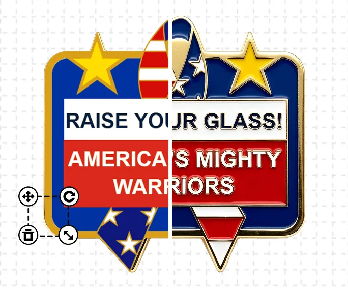 Ribbon Flag Pin Template