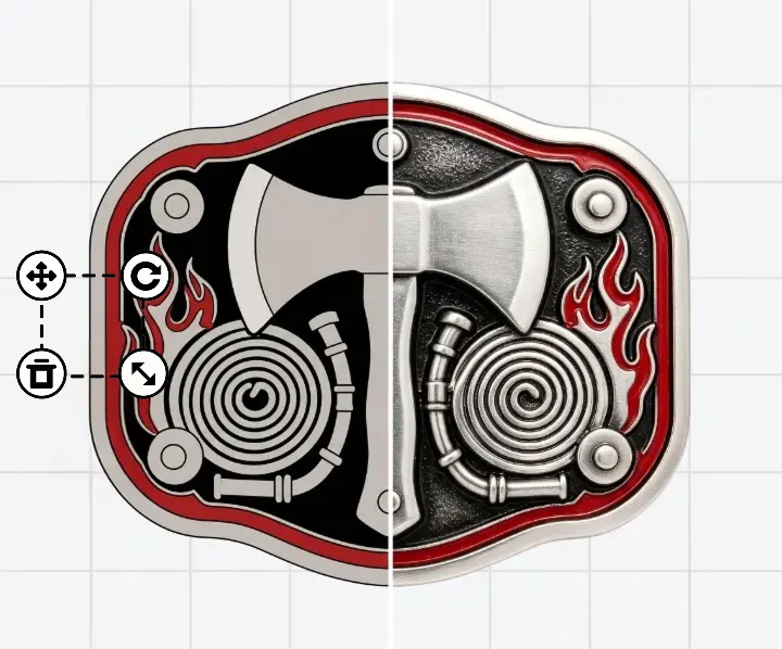 Axe Firefighting Belt Buckle Template Axe Firefighting Belt Buckle Template