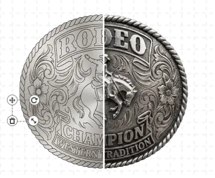Rodeo Belt Buckle For Men Template