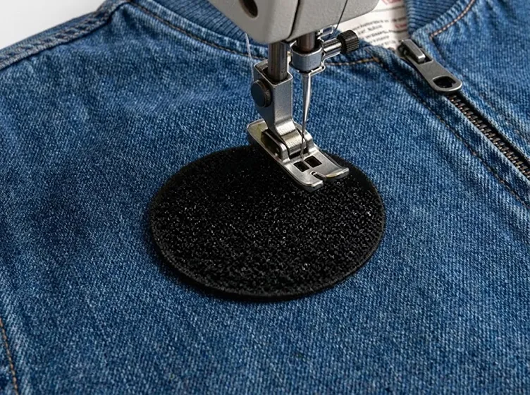 sew the velcro patches