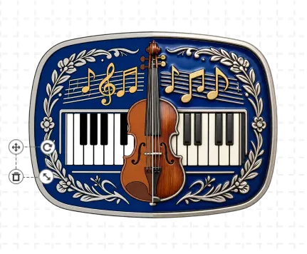 Music Vintage Belt Buckles Template
