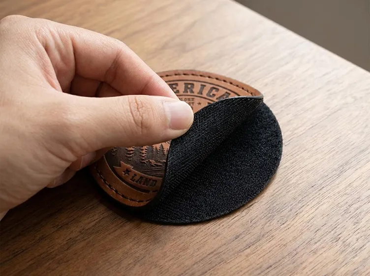 peel off the velcro patches