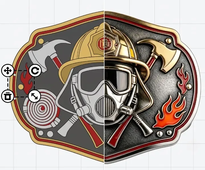 Helmet Firefighting Belt Buckle Template Helmet Firefighting Belt Buckle Template