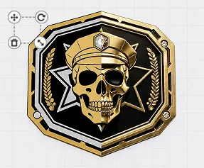 Skull Police Belt Buckle Template