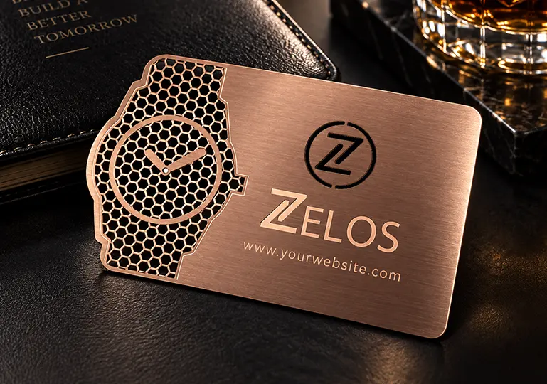 Standard Antique Copper Metal Business Cards