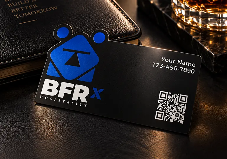 QR Code Metal Business Cards