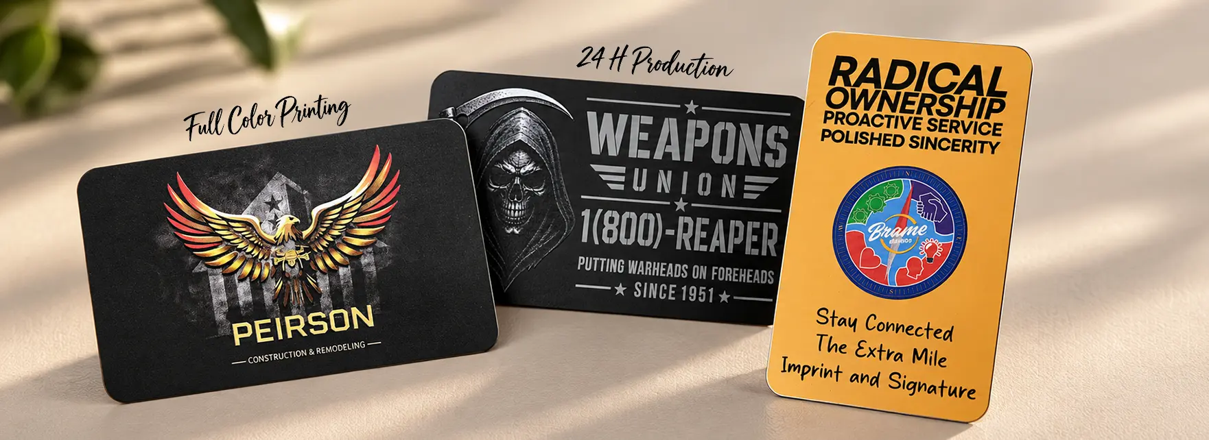Rush Metal Business Cards