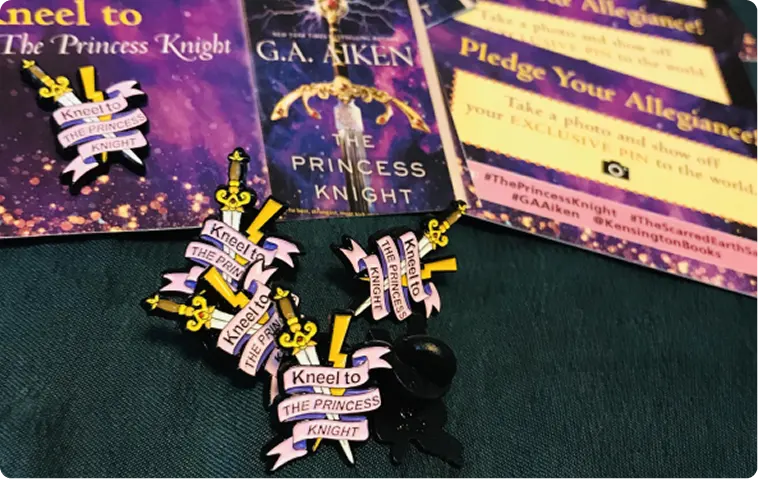 Custom Branded Enamel Pins Kneel to the Princess Knight Enamel Pins with Backing Cards