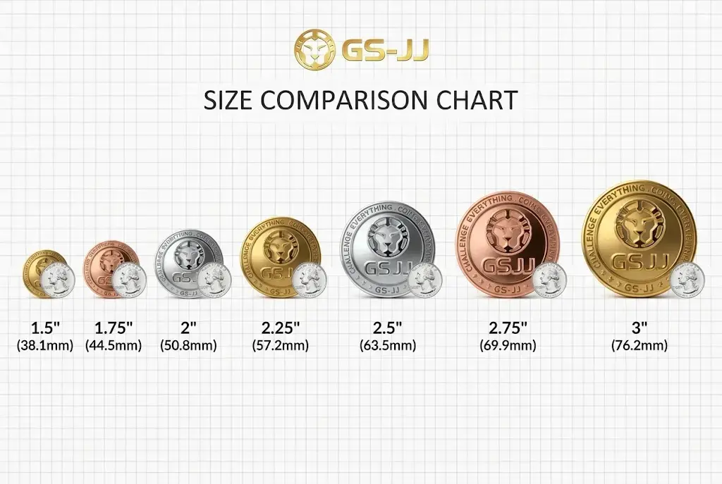 How to Choose Sizes for Custom Challenge Coins How to Choose Sizes for Custom Challenge Coins