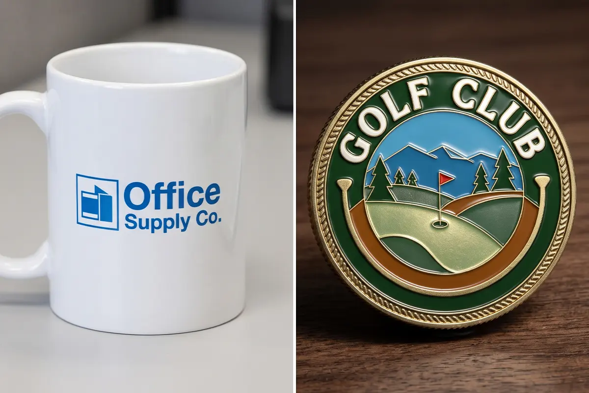 3D GS-JJ Challenge Coins vs. Standard Custom Mugs 3D GS-JJ Challenge Coins vs. Standard Custom Mugs