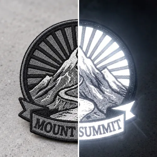 Reflective Finish Custom Embroidered Patch