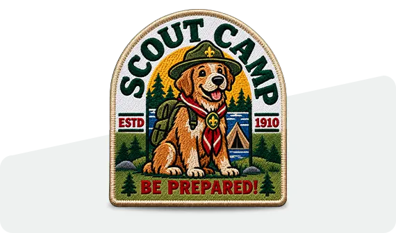 75% Embroidered Custom Scout Patches