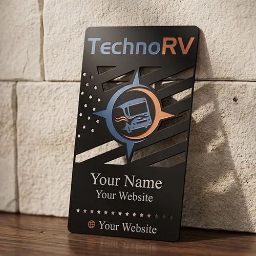 Patriot RV Cutout Black Metal Card Patriot RV Cutout Black Metal Card