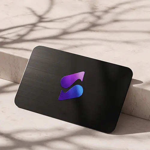 Black Brushed UV Printed Card Black Brushed UV Printed Card