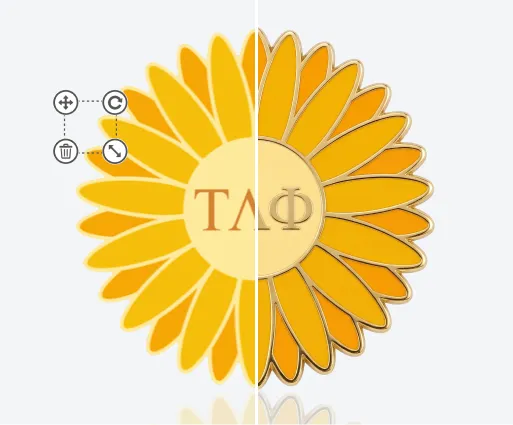 Sunflower Sorority Pins Template