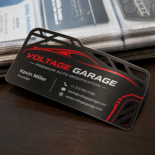 Auto Frame Laser Black Metal Card Auto Frame Laser Black Metal Card
