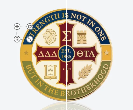 Multi Symbol Fraternity Pins Template Multi Symbol Fraternity Pins Template