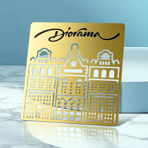 Custom Square Gold Metal Business Cards