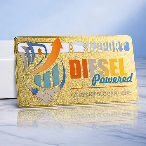 Custom Frosted Finish Gold Metal Cards