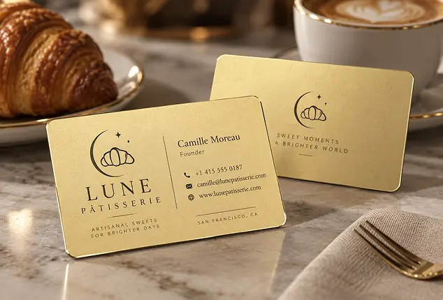 Customizations Gold Business Cards