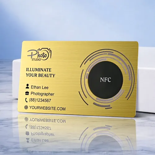  Custom Gold Metal NFC Business Cards