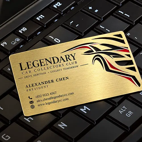 Car Club CEO Metal Business Card