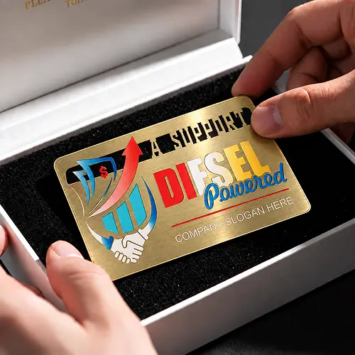 Luxury Cutout Gold Metal Business Card