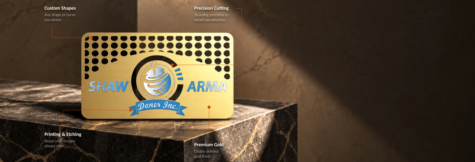Custom Metal Black Business Cards