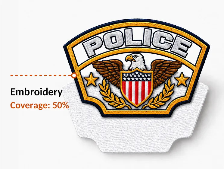 50% Embroidered Patches 50% Embroidered Patches