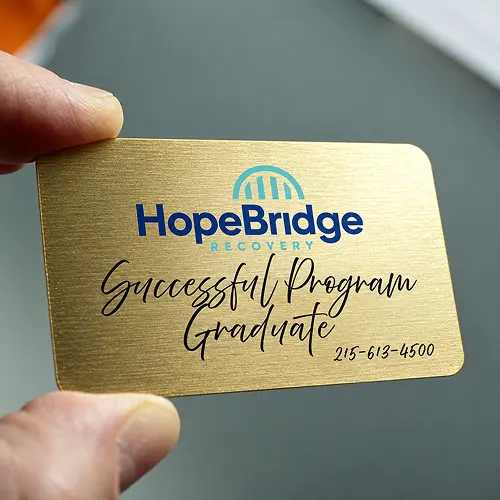 Brushed Finish Gold Metal Cards