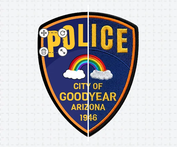 Rainbow Shield Police Patch Template Rainbow Shield Police Patch Template