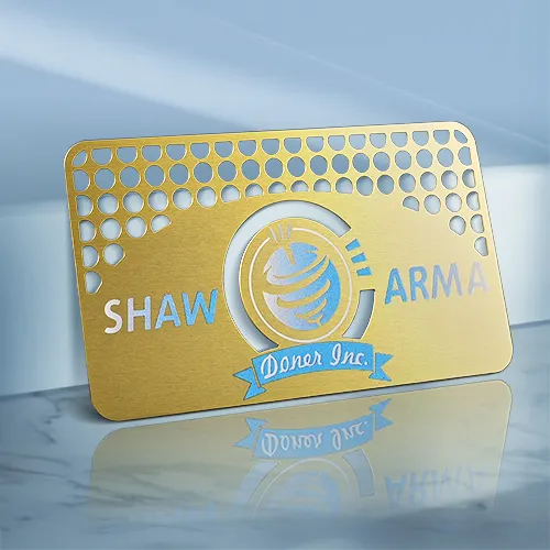Custom Cutout Gold Metal Business Cards