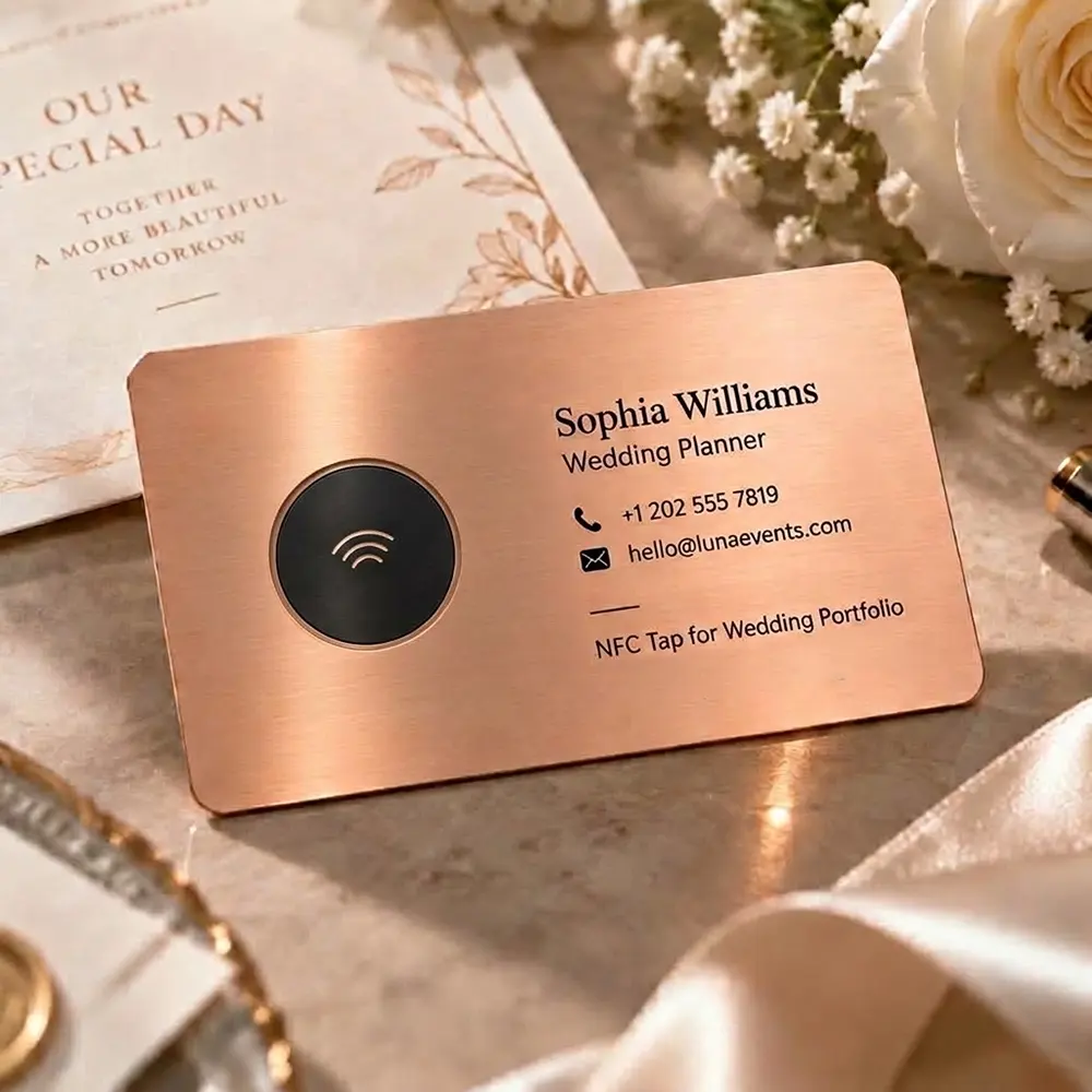 Rose Gold NFC Metal Business Cards Rose Gold NFC Metal Business Cards
