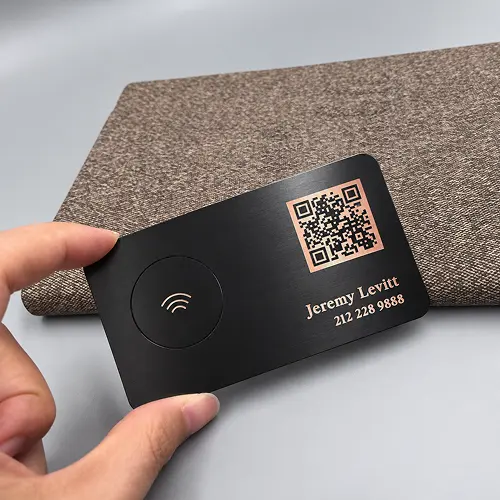 Minimalist Black Metal NFC Business Cards Minimalist Black Metal NFC Business Cards