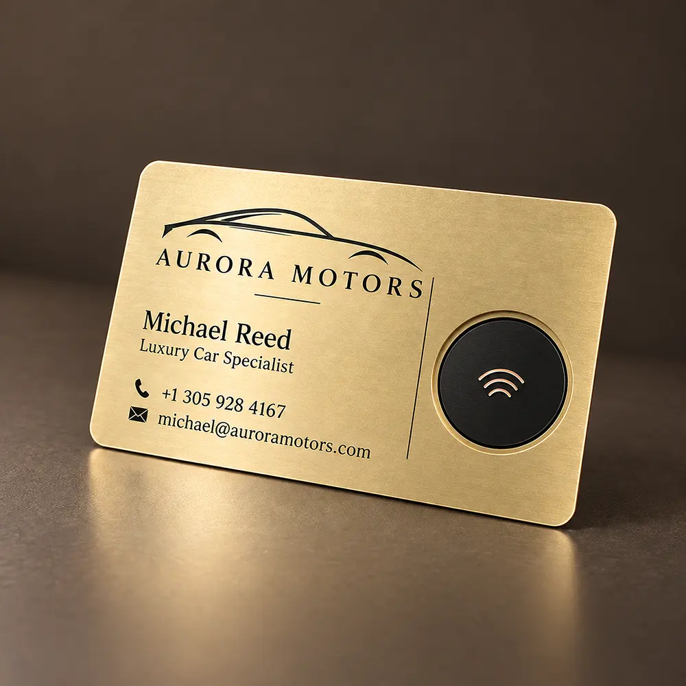 Gold NFC Metal Business Cards Gold NFC Metal Business Cards