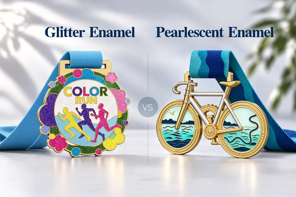 Glitter Enamel vs. Pearlescent Enamel Glitter Enamel vs. Pearlescent Enamel