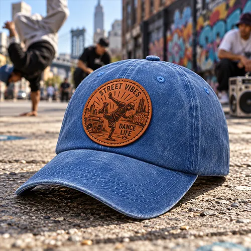 Custom Leather Patches for Custom Embroidered Hats