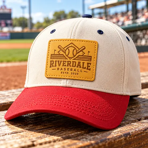 Custom Leather Patches for Custom Baseball Hats