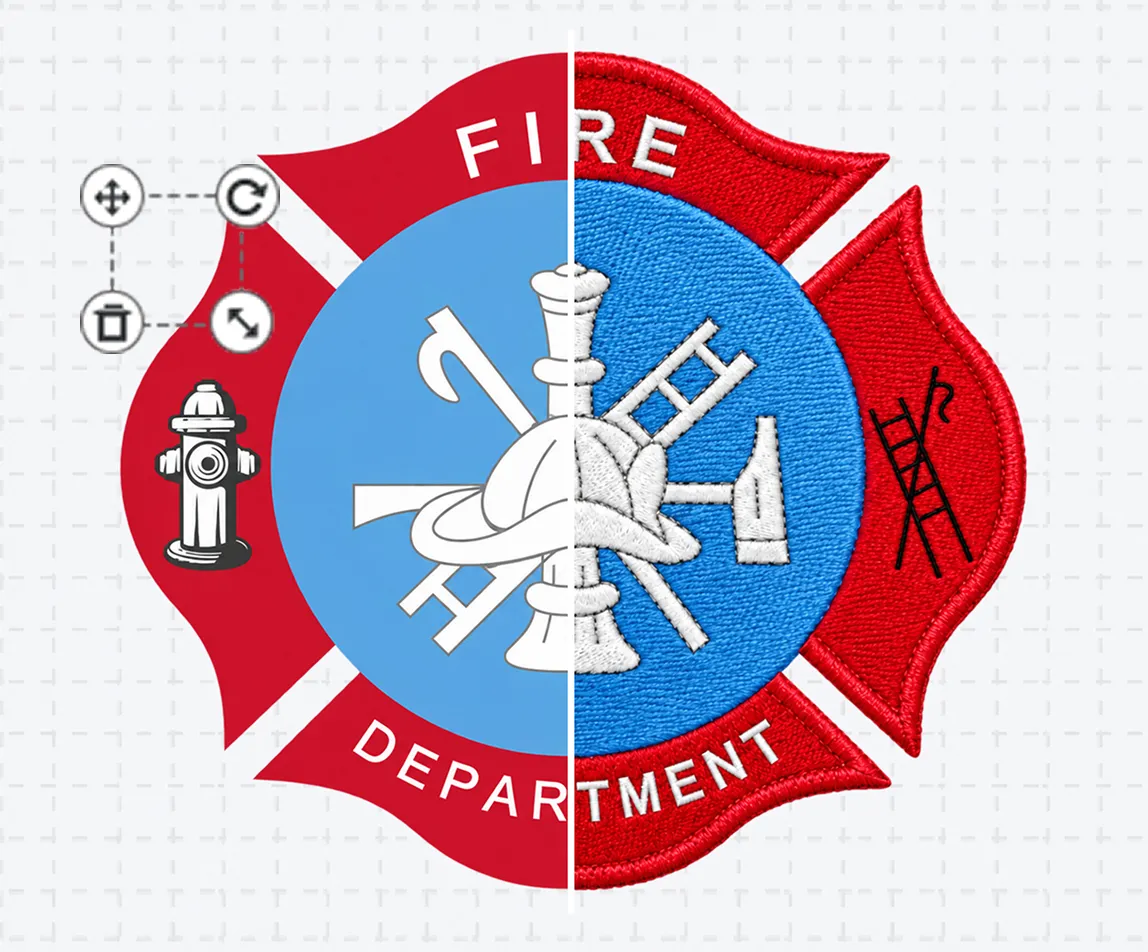 Hydrant Maltese Fire Department Patches Template