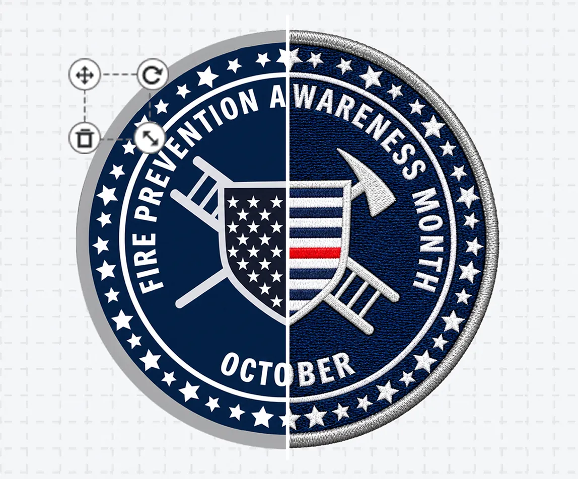 Prevention Round Fire Department Patches Template