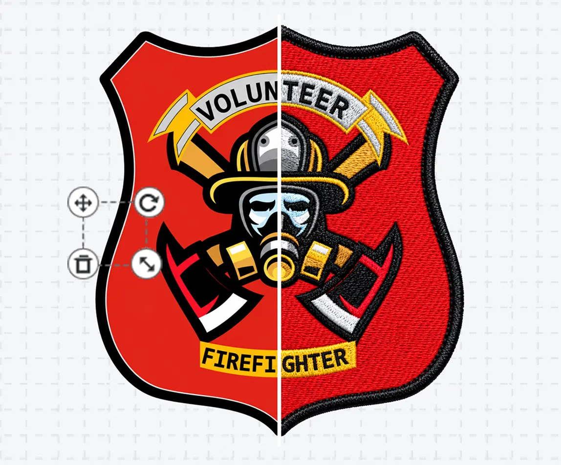 Volunteer Shield Fire Department Patches Template