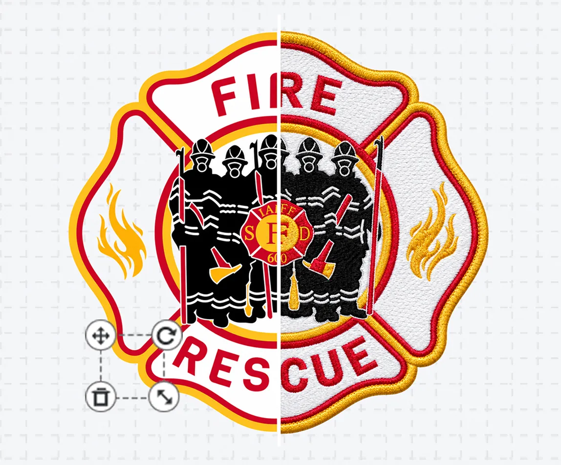 Rescue Maltese Fire Department Patches Template