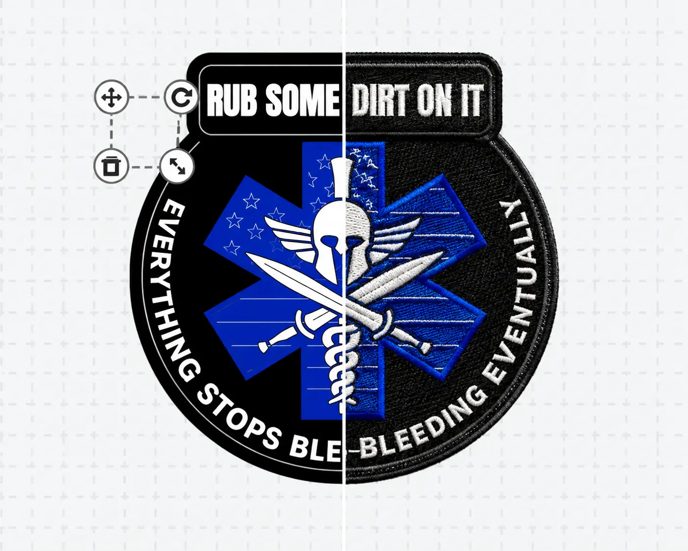 Custom EMS Morale Patch Design With Tactical Medical Emblem