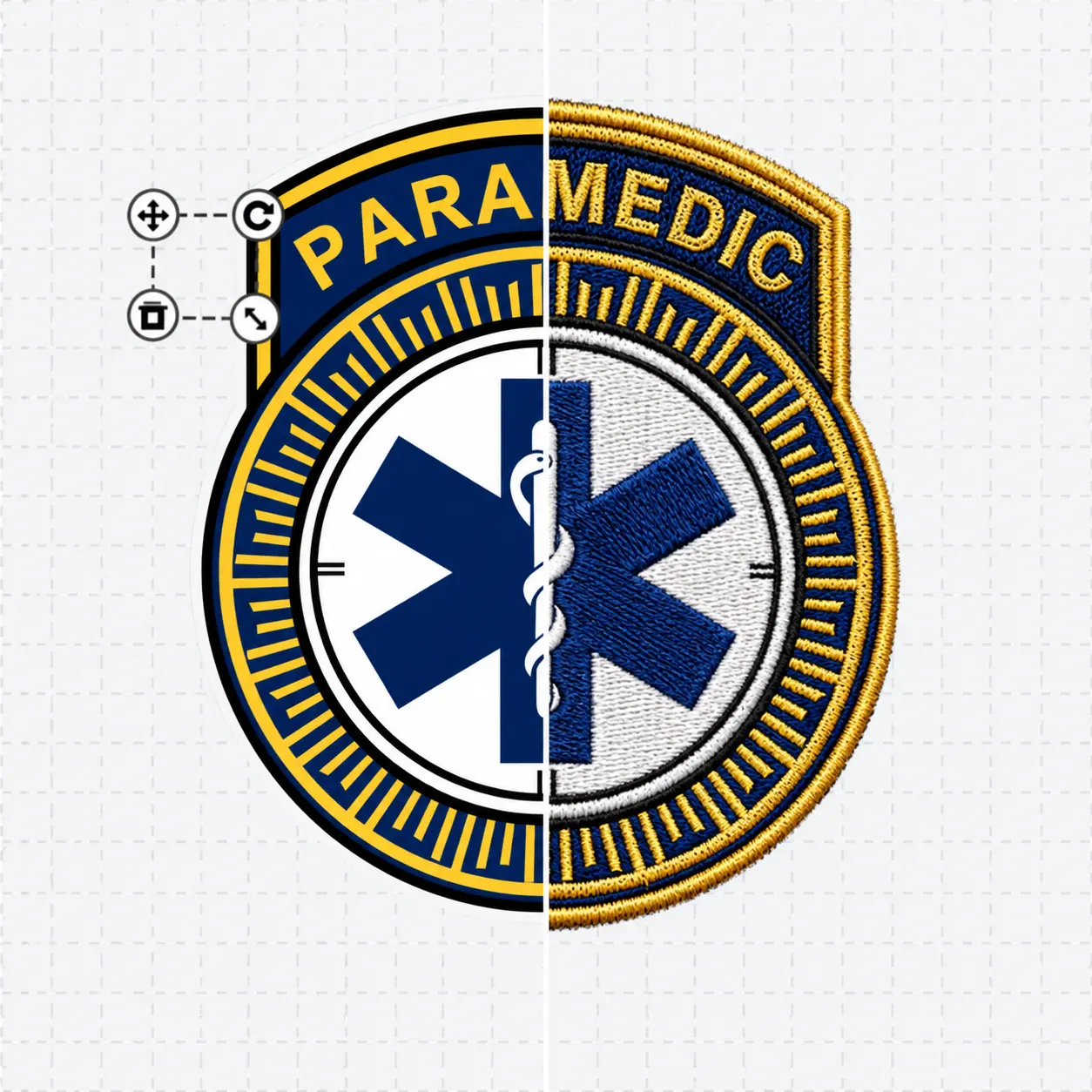 Custom Paramedic Patch Design With Star of Life